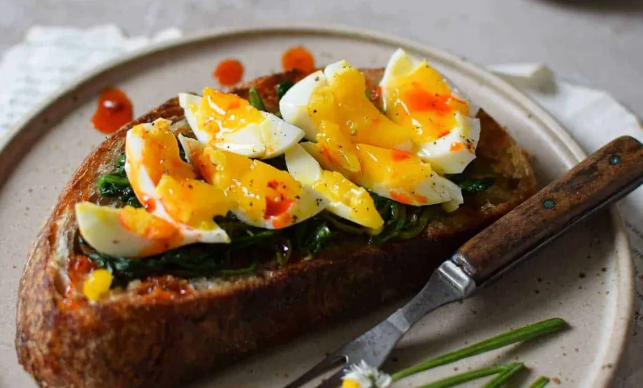 Raspberry avocado toast healthy brunch