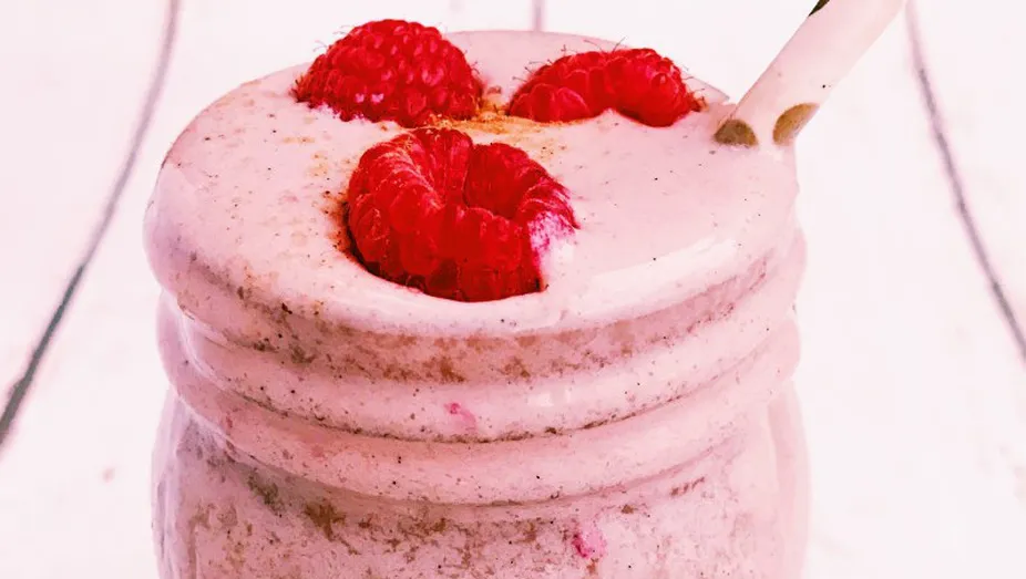 Raspberry protein shake post workout